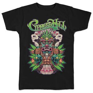 Cypress Hill Unisex Adult Tiki Time Cotton T-Shirt / Black